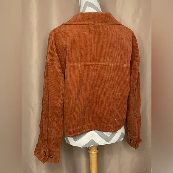 JOA Medium Dark Orange Corduroy Jacket - Picture 5 of 10